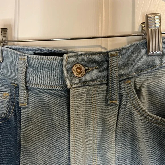 Hollister Ultra High Rise Mom Jean Vintage Stretch Patchwork Denim Jeans - Picture 3 of 6